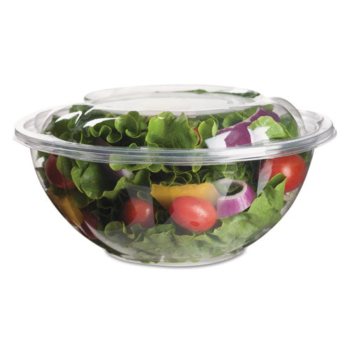 Eco-Products Renewable and Compostable Salad Bowls with Lids, 24 oz, Clear, 50-Pack, 3 Packs-Carton EP-SB24