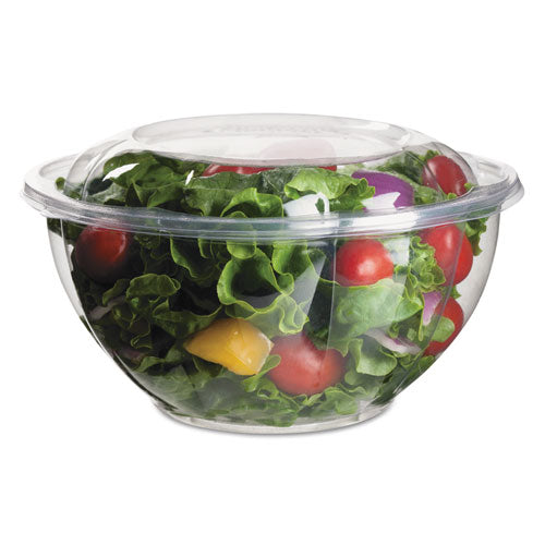 Eco-Products Renewable and Compostable Salad Bowls with Lids, 32 oz, Clear, 50-Pack, 3 Packs-Carton EP-SB32