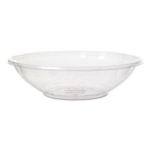 Eco-Products Salad Bowls with Lids, Squat, 64 oz, 9.5" Diameter x 3.2"h, Clear, 150-Carton EP-SBS64