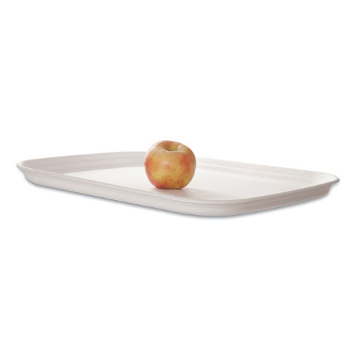 Eco-Products Regalia Renewable and Compostable Sugarcane Tray, 13 x 17 x 1.3, White, 100-Carton EP-SCTR1317