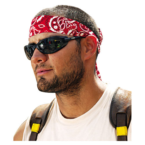 Ergodyne Chill-Its 6700-6705 Bandana-Headband, One Size Fits All, Red Western 12305