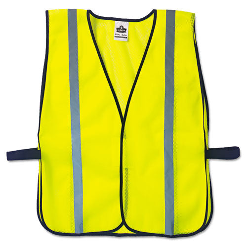 Ergodyne GloWear 8020HL Safety Vest, Polyester Mesh, Hook Closure, Lime, One Size Fit All 20040