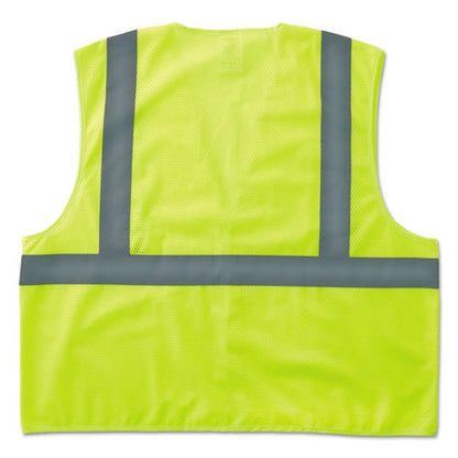 Ergodyne GloWear 8205HL Type R Class 2 Super Econo Mesh Safety Vest, Lime, Small-Medium 20973