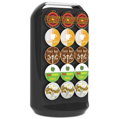 Mind Reader Coffee Pod Carousel, Fits 30 Pods, 6 7-8 x 6 7-8 x 12 5-8, Black CRS02BLK
