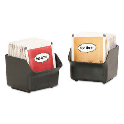 Mind Reader Baggy Nine-Drawer Tea Bag and Accessory Holder, Black, 10.24 x 4.33 x 13.11 TBORG-BLK