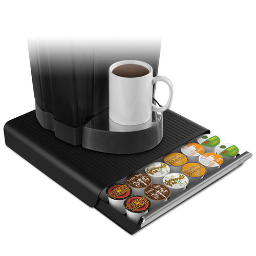 Mind Reader Coffee Pod Drawer, Fits 26 Pods, 14 3-4 x 13 1-4 x 2 3-4, Black TRY26PCBLK