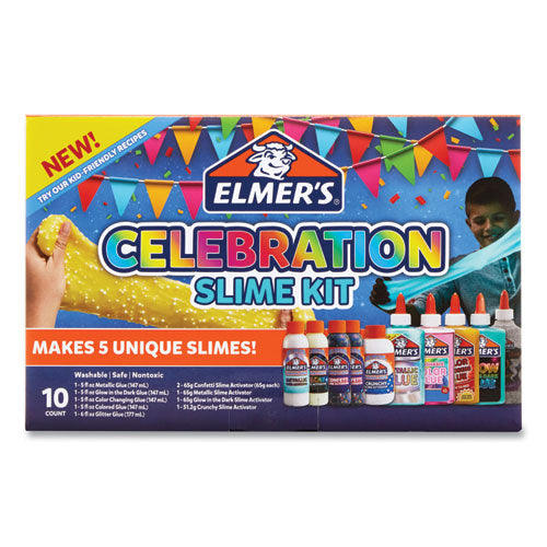Elmer's Slime Celebration Kit, 36.97 oz, Assorted Colors 2091060