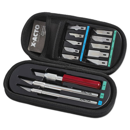 X-Acto Knife Set, 3 Knives, 10 Blades, Carrying Case X5285