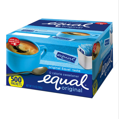 Equal Zero Calorie Sweetener, 0.035 oz Packets, 500-Box 20015448
