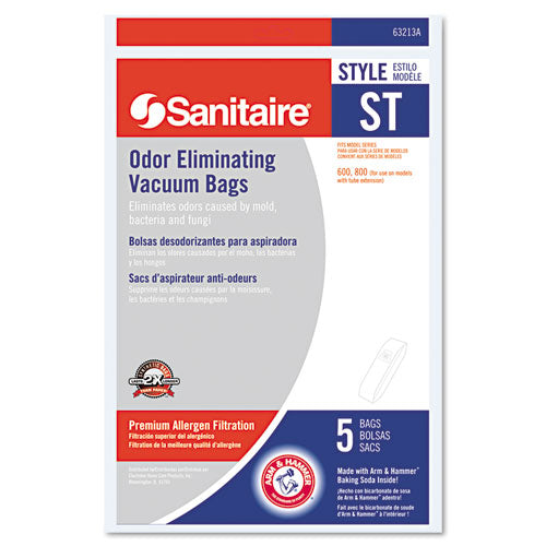 Sanitaire Style ST Disposable Vacuum Bags for SC600 and SC800 Series, 5-Pack 63213A-10