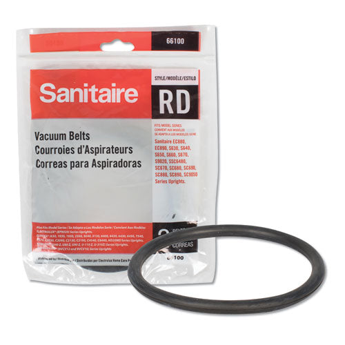 Sanitaire Replacement Belt for Upright Vacuum Cleaner, RD Style, 2-Pack 66100