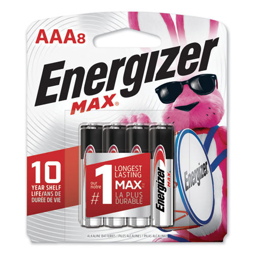 Energizer AAA Max Alkaline Batteries 1.5V (8 Count) E92MP8