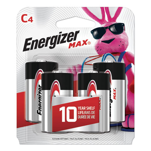 Energizer C Max Alkaline Batteries 1.5V (4 Count) E93BP4