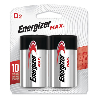 Energizer D Max Alkaline Batteries 1.5V (2 Count) E95BP2