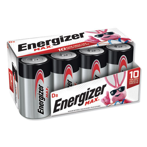 Energizer D Max Alkaline Batteries 1.5V (8 Count) E95FP8