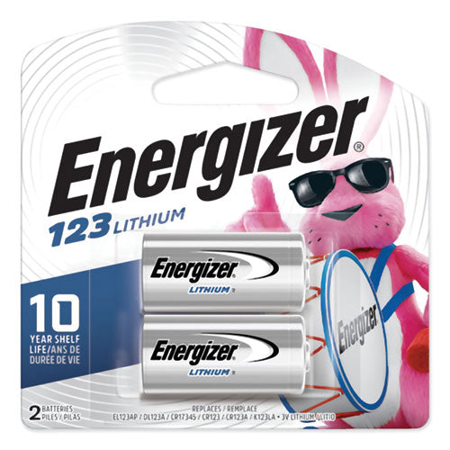 Energizer 123 Lithium Photo Battery 3V (2 Count) EL123APB2