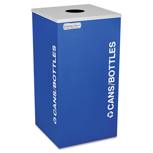Ex-Cell Kaleidoscope Collection Bottle-Can-Recycling Receptacle, 24 gal, Royal Blue RC-KDSQ-C RYX