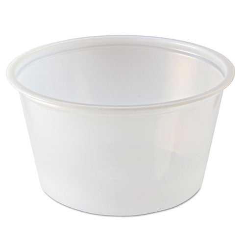 Fabri-Kal Portion Cups, 4 oz, Clear, 125-Sleeve, 20 Sleeves-Carton 9500517