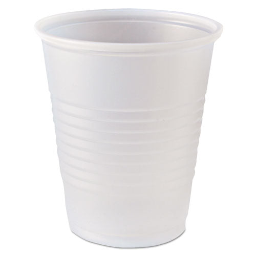 Fabri-Kal RK Ribbed Cold Drink Cups, 5 oz, Clear, 100-Bag, 25 Bags-Carton 9508020