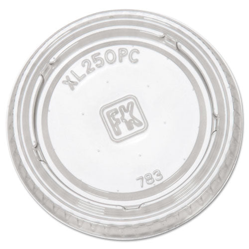 Fabri-Kal Portion Cup Lids, Fits 1.5 oz to 2.5 oz Cups, Clear, 125-Sleeve, 20 Sleeves-Carton 9505083