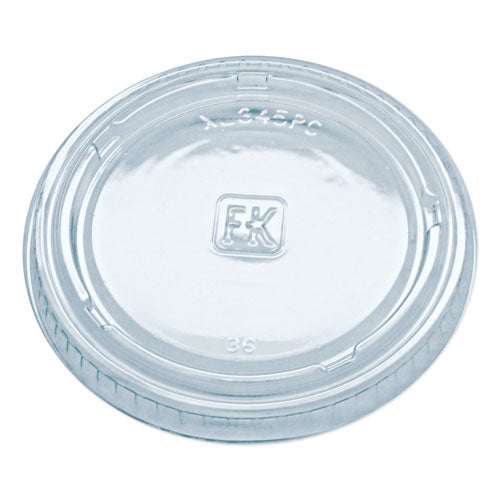 Fabri-Kal Portion Cup Lids, Fits 3.25 oz to 5.5 oz Cups, Clear, 2,500-Carton 9505084