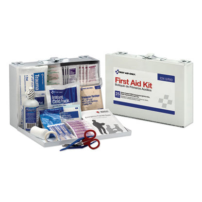 First Aid Only First Aid Kit for 25 People, 104 Pieces, OSHA Compliant, Metal Case 224-U-FAO