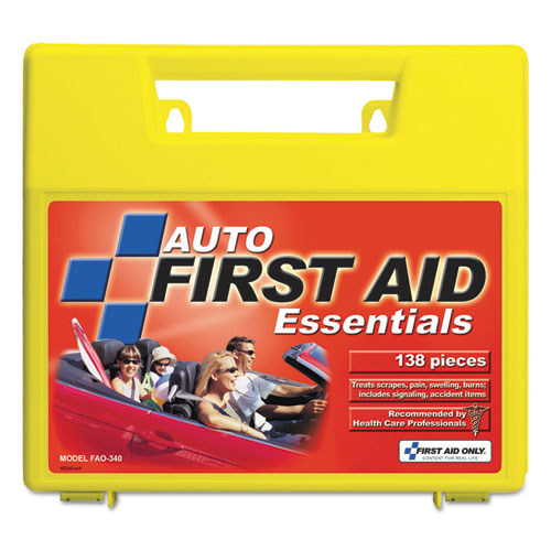 First Aid Only Essentials First Aid Kit for 5 People, 138 Pieces, Plastic Case FAO-340