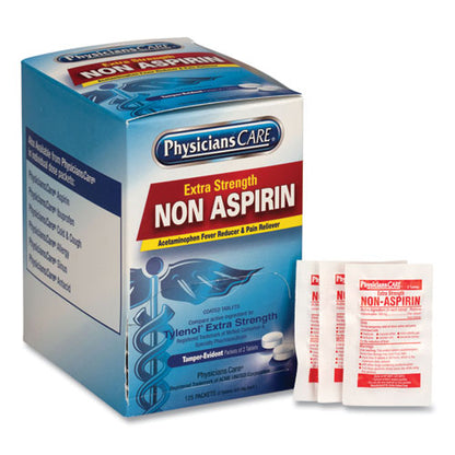 PhysiciansCare Pain Relievers-Medicines, XStrength Non-Aspirin Acetaminophen,2-Packet,125 Pk-Bx 40800-001