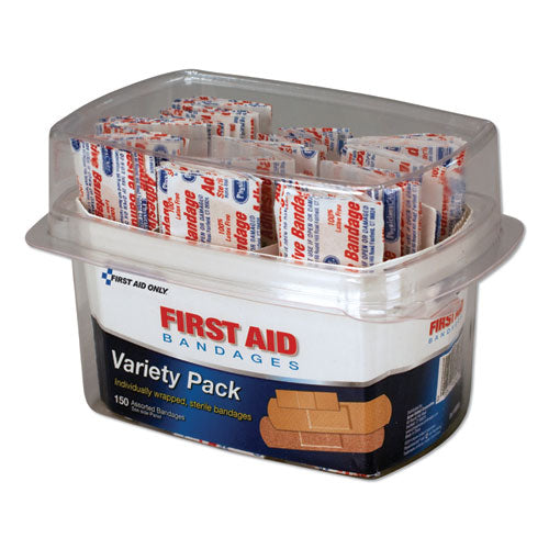 PhysiciansCare by First Aid Only First Aid Bandages, Assorted, 150 Pieces-Kit 90095