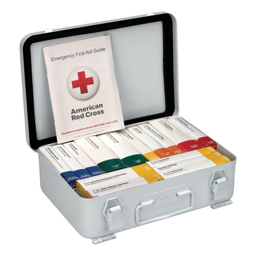 First Aid Only Unitized ANSI Compliant Class A Type III First Aid Kit for 25 People, 84 Pieces, Metal Case 90568