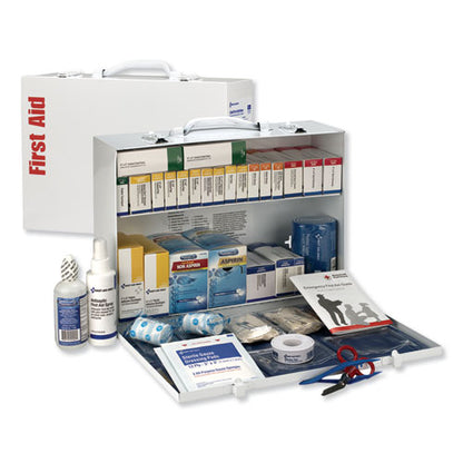 First Aid Only ANSI 2015 Class B+ Type I and II Industrial First Aid Kit for 75 People, 446 Pieces, Metal Case 90573