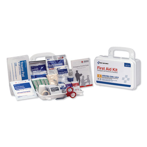 First Aid Only ANSI Class A 10 Person First Aid Kit, 71 Pieces, Plastic Case 90754