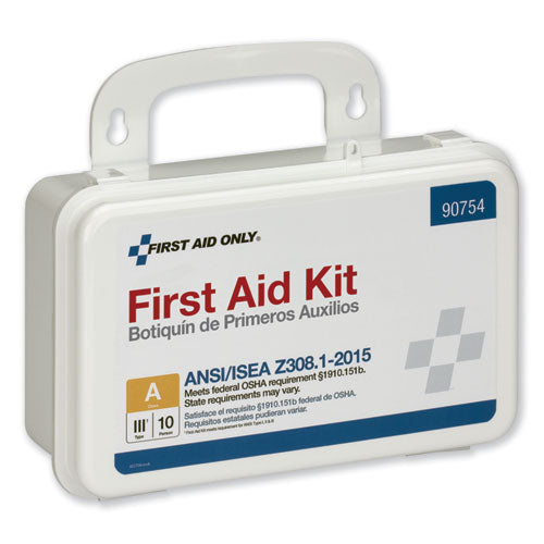 First Aid Only ANSI Class A 10 Person First Aid Kit, 71 Pieces, Plastic Case 90754