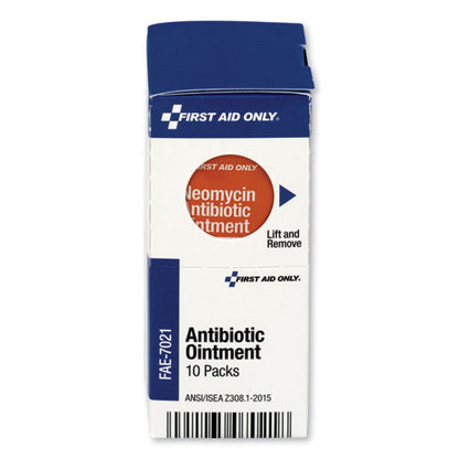 First Aid Only SmartCompliance Antibiotic Ointment, 0.9 g Packet, 10-Box FAE-7021