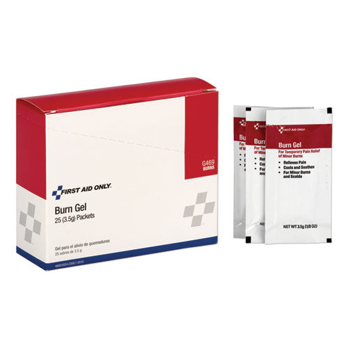 First Aid Only Burn Gel, 3.5 g Packet, 25-Box G469
