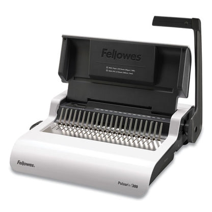 Fellowes Pulsar+ Manual Comb Binding System, 300 Sheets, 18 1-8 x 15 3-8 x 5 1-8, White 5006801