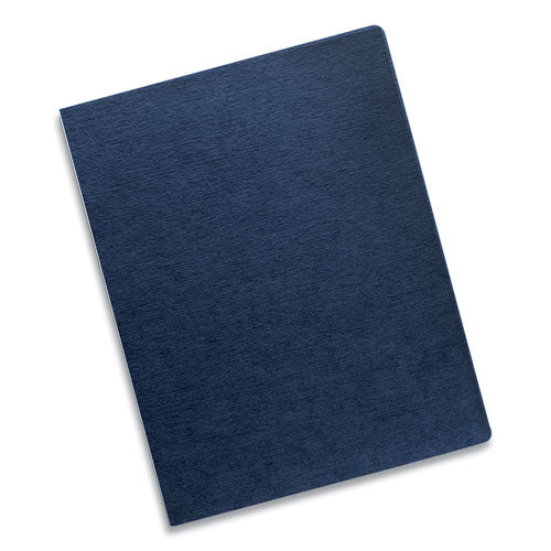 Fellowes Linen Texture Binding System Covers, 11-1-4 x 8-3-4, Navy, 200-Pack 52113