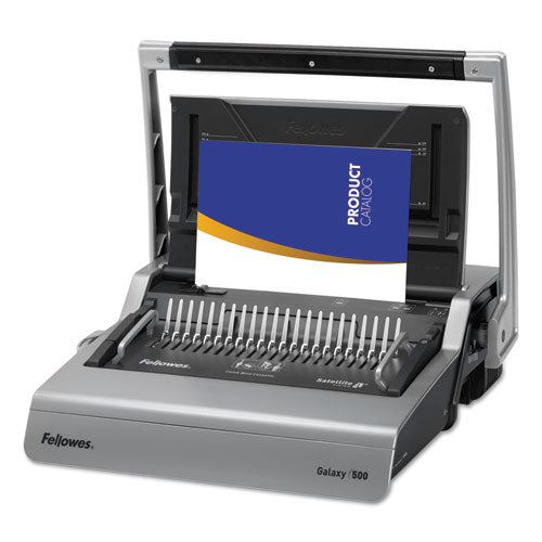 Fellowes Galaxy 500 Electric Comb Binding System, 500 Sheets, 19.63 x 17.75 x 6.5, Gray 5218301