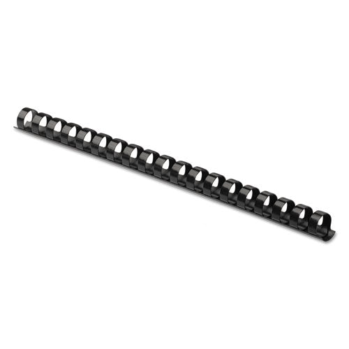 Fellowes Plastic Comb Bindings, 3-8" Diameter, 55 Sheet Capacity, Black, 100 Combs-Pack 52325