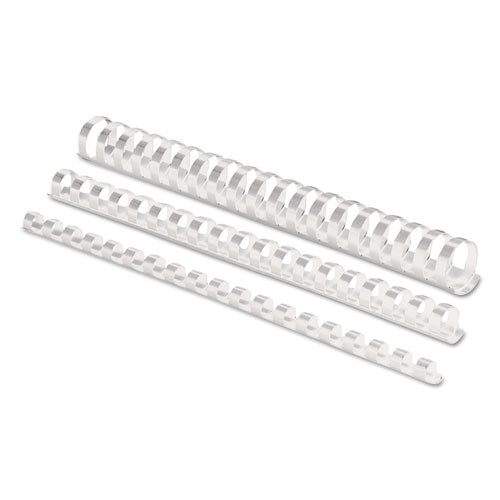 Fellowes Plastic Comb Bindings, 1-2" Diameter, 90 Sheet Capacity, White, 100 Combs-Pack 52372