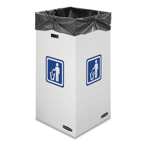 Bankers Box Waste and Recycling Bin, 50 gal, White, 10-Carton 7320201