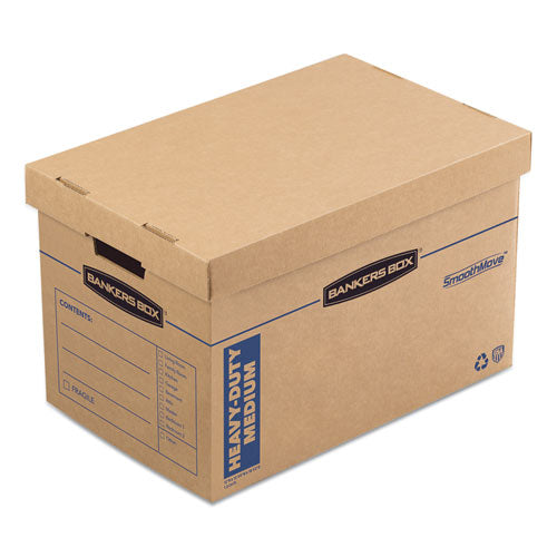 Bankers Box SmoothMove Kitchen Moving Kit, Medium, Half Slotted Container (HSC), 18.5" x 12.25" x 12", Brown Kraft-Blue 7710302