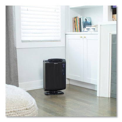 Fellowes HEPA and Carbon Filtration Air Purifiers, 200-400 sq ft Room Capacity, Black 9286101