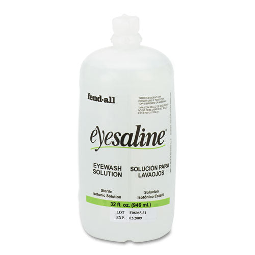 Honeywell Fendall Eyesaline Eyewash Saline Solution Bottle Refill, 32 oz Bottle 32-000455-0000-H5