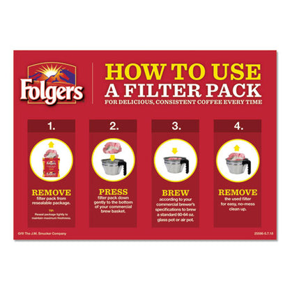 Folgers Coffee Filter Packs, Classic Roast, .9oz, 160-Carton 06114
