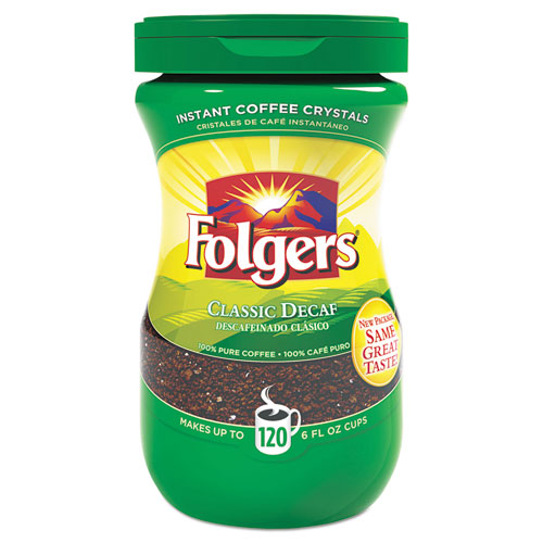 Folgers Instant Coffee Crystals Decaf Classic 8 oz 20630