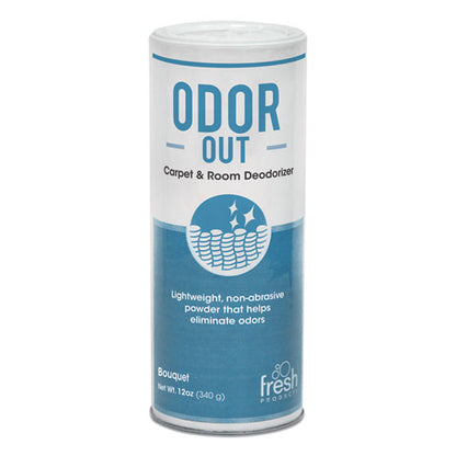 Fresh Products Odor-Out Rug-Room Deodorant, Bouquet, 12 oz, Shaker Can, 12-Box 12-14-00BO