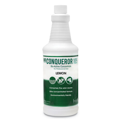 Fresh Products Bio Conqueror 105 Enzymatic Odor Counteractant Concentrate, Citrus, 32 oz Bottle, 12-Carton 105Q-F-000I012M-10
