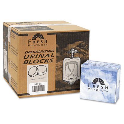 Fresh Products Urinal Deodorizer Blocks, Cherry Scent, 3 oz, Red, 12-Box, 12 Boxes-Carton 12-3C