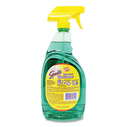 Sparkle Green Formula Glass Cleaner, 33.8 oz Bottle 30345